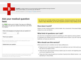 Website Lets Users Pay in Bitcoin For Medical Advice