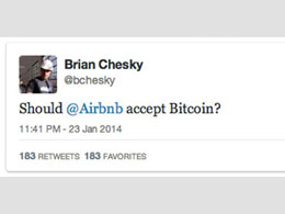 Airbnb CEO Asks on Twitter Whether His Company Should Accept Bitcoin