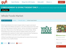 Whole Foods Gift Cards Available Now at Gyft