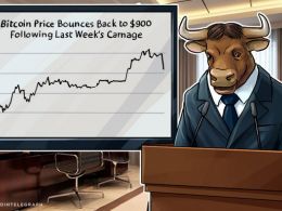 The Bitcoin Price Bounces Back to $900 Following Last Week’s Carnage