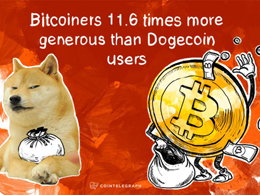 Study: Bitcoiners 11.6 times more generous than Dogecoin users