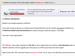Pastebin now accepts Bitcoin