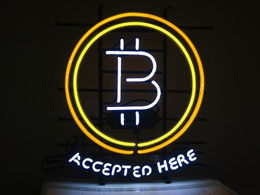 Accepted here: introducing the bitcoin neon sign
