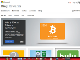 Snapcard Running $500 Bitcoin Sweepstakes Through Microsoft